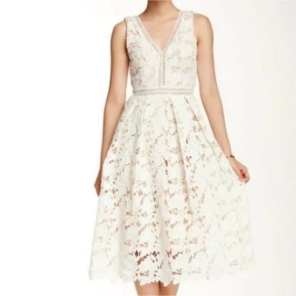 New nwt Romeo & Juliet Couture Canvas Lace Overlay Dress XS - Picture 2 of 12